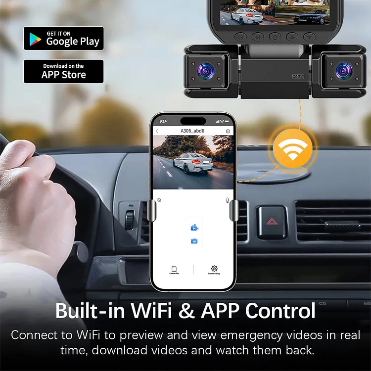 360&deg; Car DVR WiFi 4 Channels Dash Cam Video Recorder