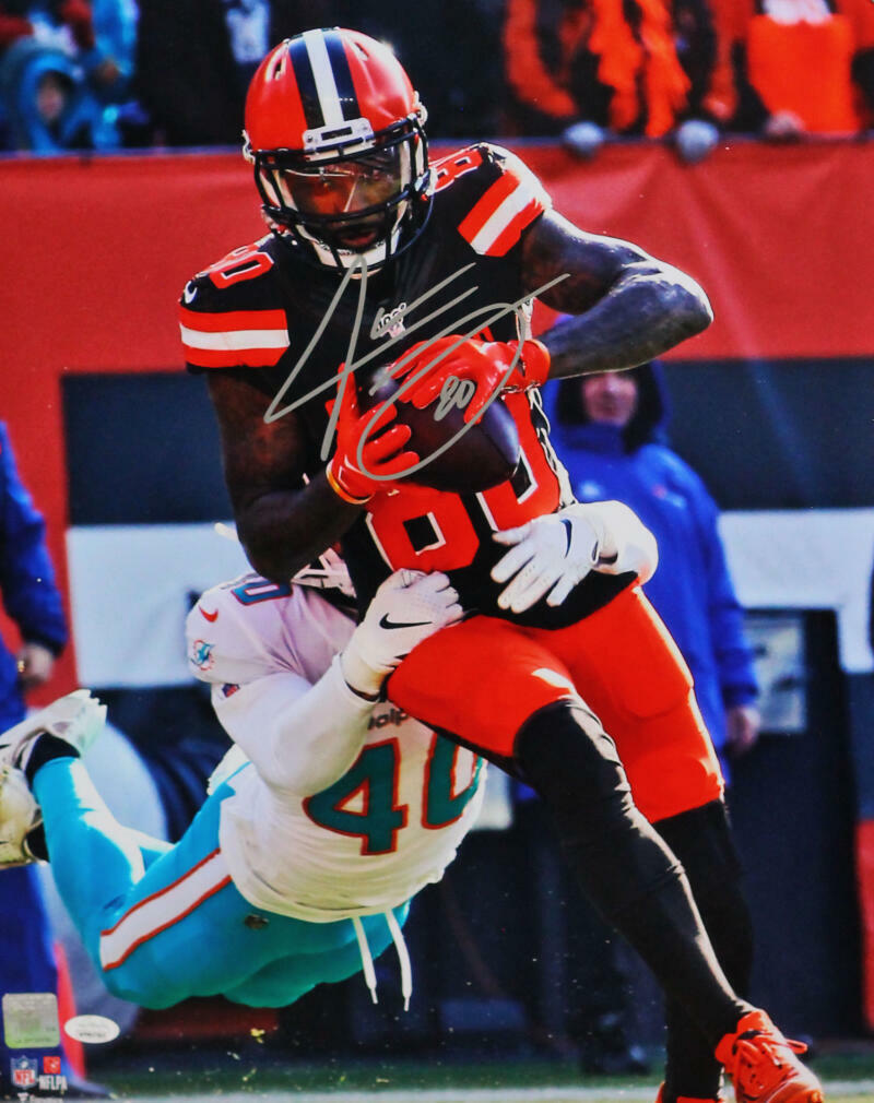 Jarvis Landry Signed Cleveland Browns 16x20 FP VS Dolphins - JSA W Auth *Silver