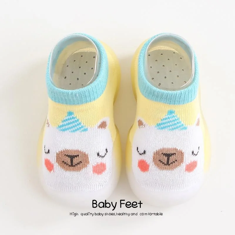 Children Anti-slip Shoes Newborn Baby Girl Cotton Non-slip Floor Socks Baby Boy Rubber Sole Cartoon Indoor Socks Shoes