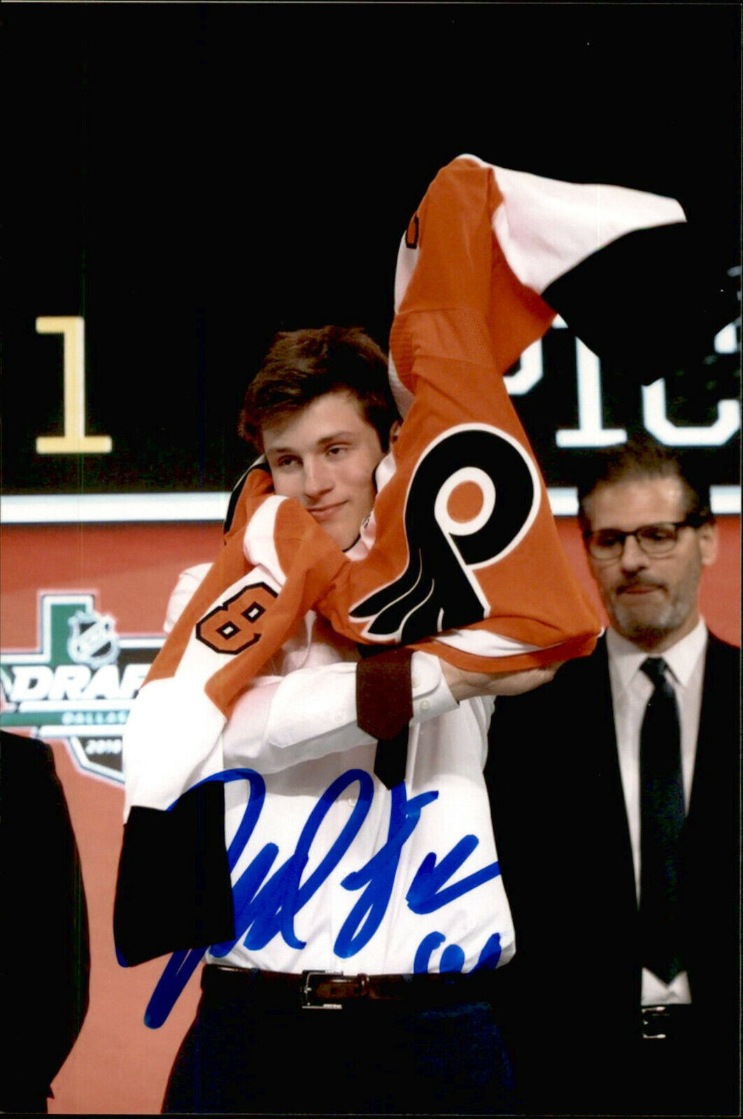 Joel Farabee SIGNED 4x6 Photo Poster painting PHILADELPHIA FLYERS #4