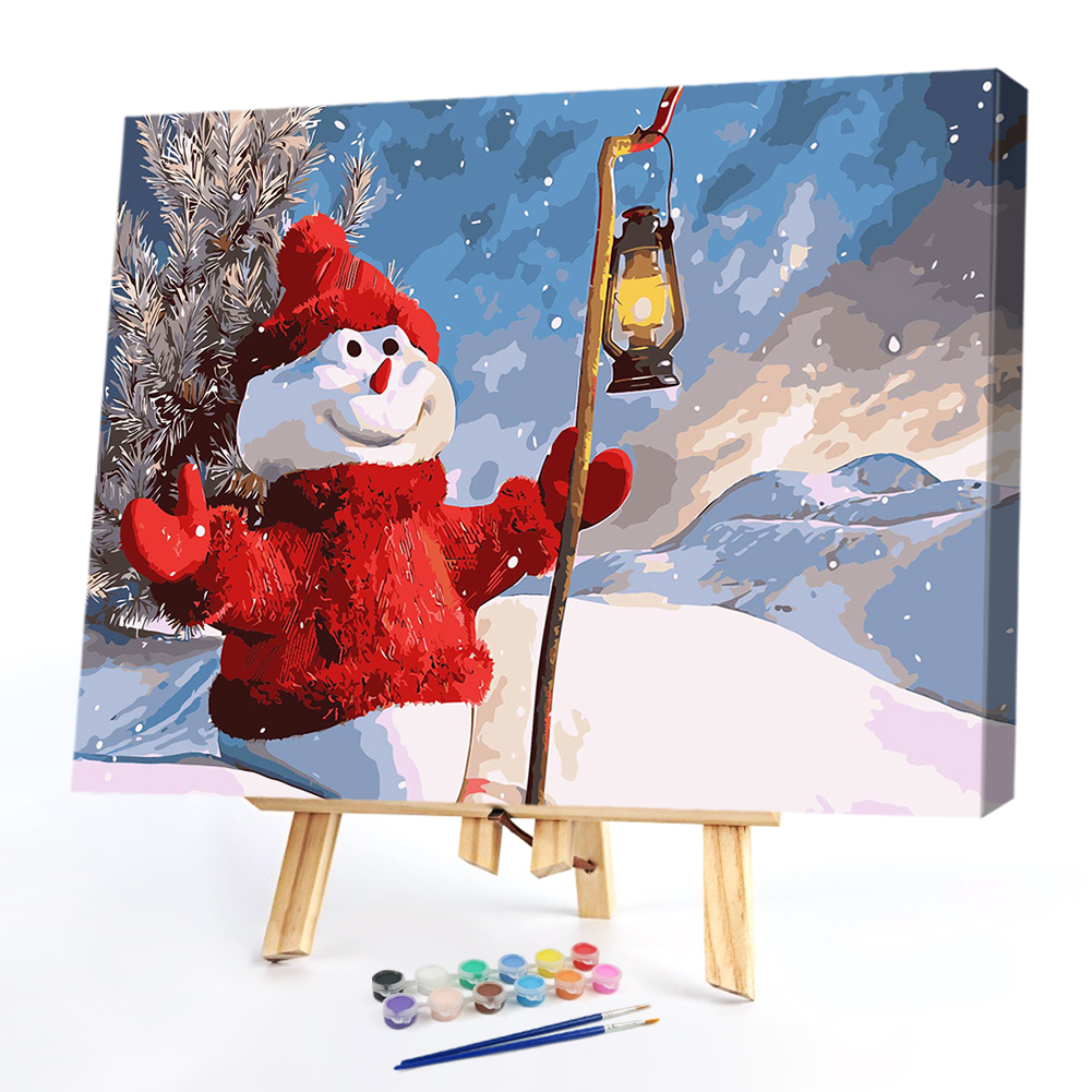 

50*40cm - Painting By Numbers - Snowman, 501 Original