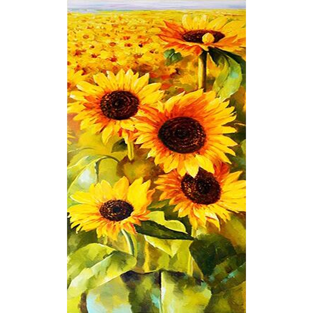 

45*85CM - Round Drill Diamond Painting - Sunflowers, 501 Original