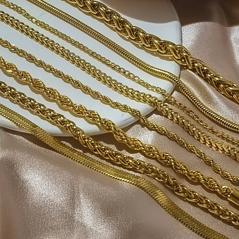 Hip-Hop Retro Rhombus 304 Stainless Steel Bracelets In Bulk