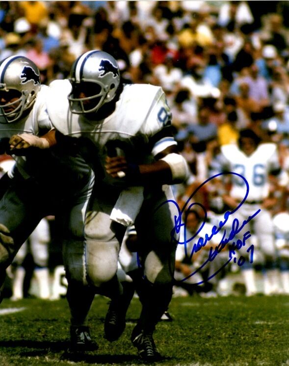 Signed 8x10 CHARLIE SANDERS HOF DETROIT LIONS Autographed Photo Poster painting - w/COA