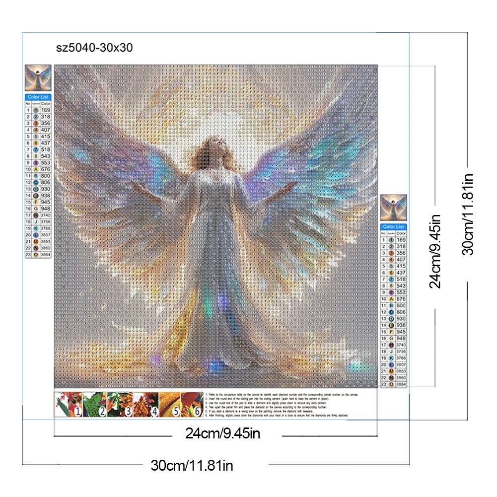 Diamond Painting - Full Round Drill - Angel(Canvas|30*30cm)