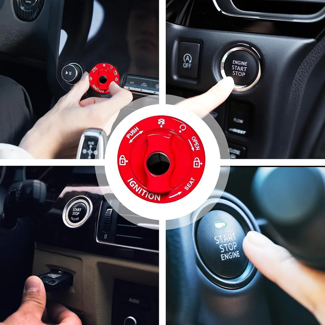 Push Button Start Cover - Metal Car Engine Start Stop Button Cover