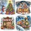 (US Local)4Pack Xmas-Crystal Rhinestone Diamond Painting(40x40cm)
