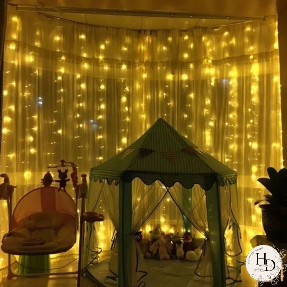 3Mx3M 300 LED Curtain Light Romantic Christmas Wedding Outdoor Decoration Curtain String Light