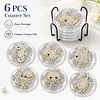 [Upgrade]6pcs/set DIY Diamond Painting Waterproof Case Classic Animal Pearl Art Coaster Gift Decor Set