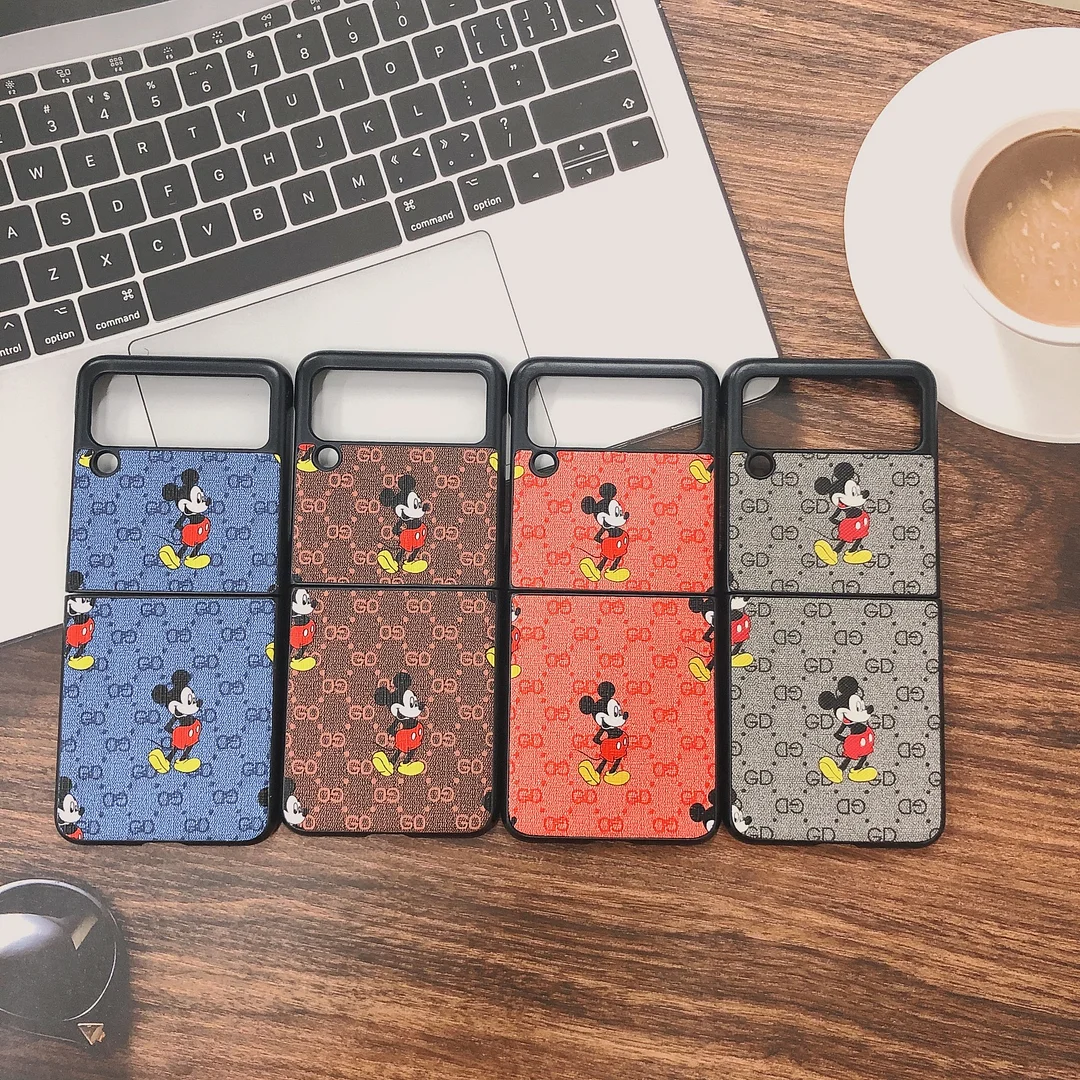Fashion Cartoon Leather Samsung Z Flip Case