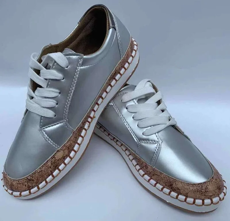 Women Flower Print Sneakers Comfy Wearable Lace Up Casual Sneakers Running Walking Female Shoes Stitching Skate Shoes Plus Size