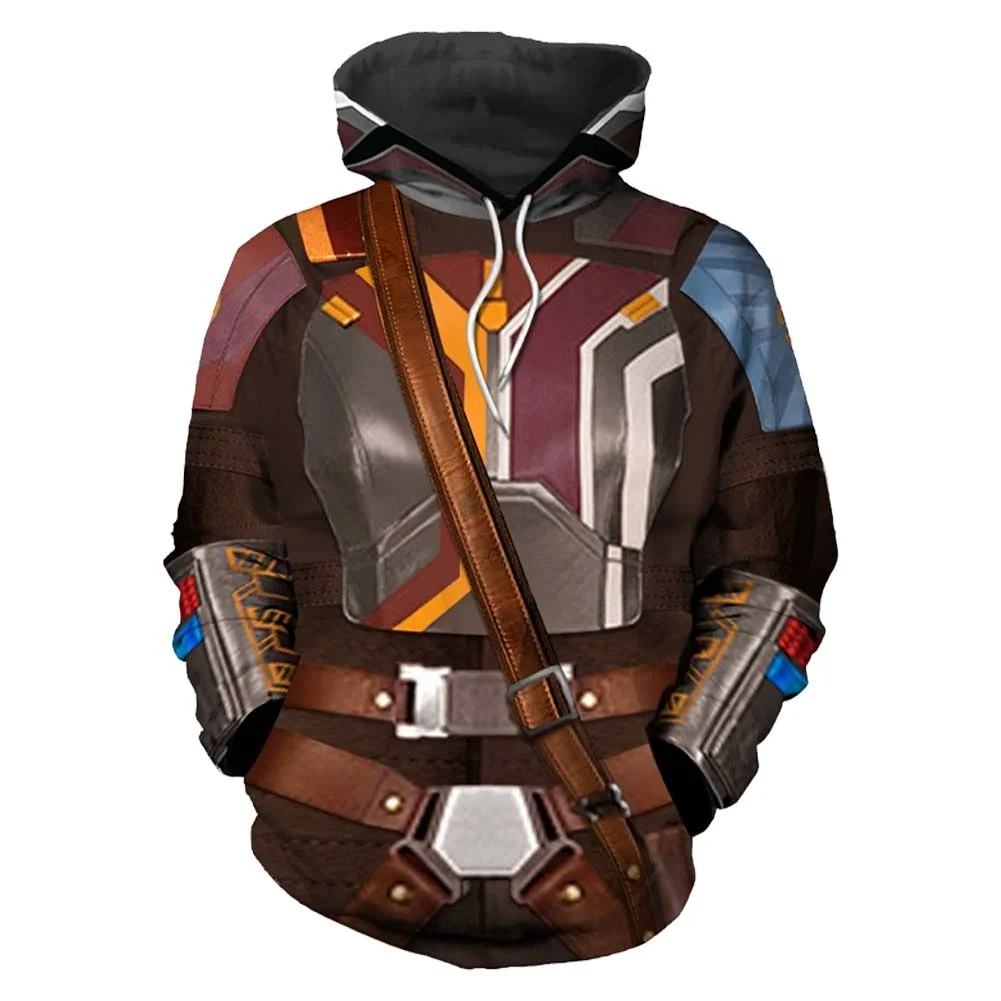 Movie Sabine Wren Brown Hoodie Outfits Cosplay Costume Halloween Carnival Suit