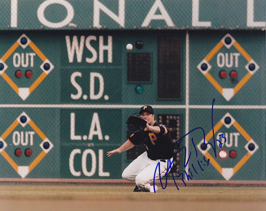 MATT DIAZ PITTSBURGH PIRATES ACTION SIGNED 8x10