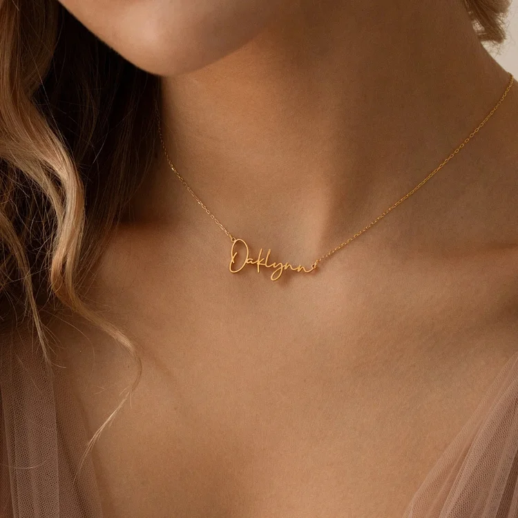Custom Name Necklace Choker Clavicle Chain