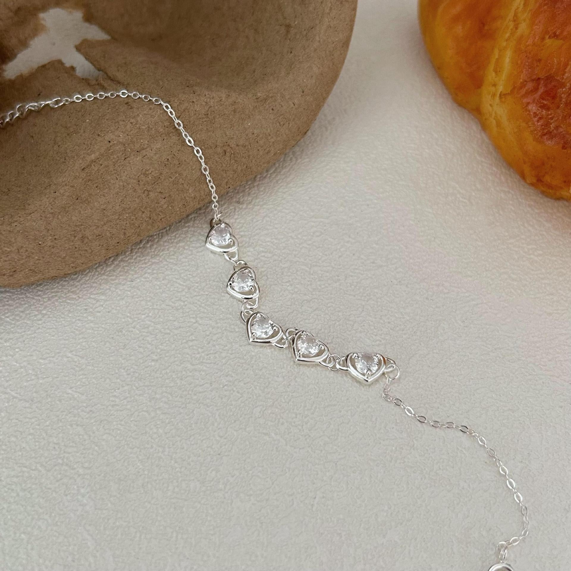 925 Sterling Silver Korean Heart Silver Handmade Bangles