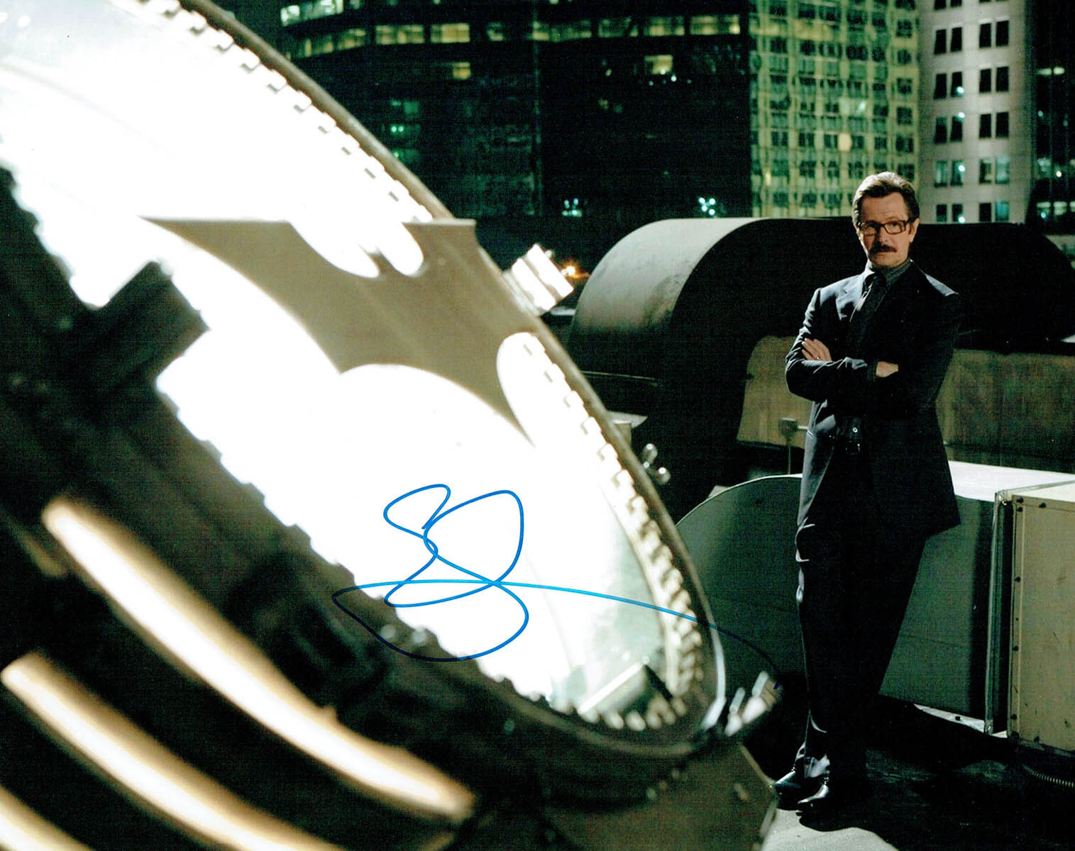 Gary OLDMAN SIGNED Autograph 10x8 Photo Poster painting AFTAL COA Batman James GORDON Rare