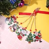 5pcs/set DIY Christmas Diamond Drill Dots Painting Crystal Xmas Trees Hanging Pendant Kits