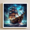 Sea Boat - 11CT Stamped Cross Stitch 40*40cm