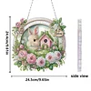 Easter Bunny DIY 2D Flat Acrylic Double Sided Diamond Painting Hanging Pendant
