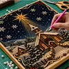 Christmas Series Wooden Framed DIY Pearl Painting Art Kits Decor 20x20cm