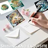6Pcs Diamond Painting Marine Treasures Greeting Card Set with Envelopes for Birthdays Thanksgiving & Special Occasion