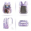 PVC Clear Outdoor Backpack Multi Pocket Transparent Sports Backpack Hiking Bag