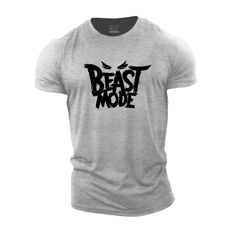 Cotton Beast Mode Graphic T-shirts tacday