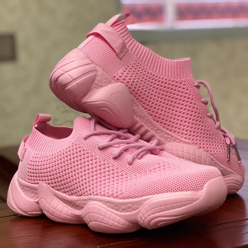  Sneakers Flat Bottom Casual Sports Shoes Single Shoe Tie Breathable Low-Side Socks Women Walking Shoes Mens Shoes Sports Shoes