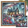 (Multi-Style)Halloween Haunted House-11CT Stamped Cross Stitch 50*50cm/19.69*19.69in tapestrymarket