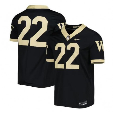Men's Wake Forest Demon Deacons Customized Black Stitched Football Jersey 6IC6