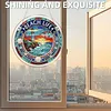 Diamond Painting Single-Sided Acrylic Beach Life Pendant for Home Wall Door and Window Decoration