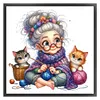 Sewing Old Lady-11CT Stamped Cross Stitch 40*40cm/15.75*15.75in tapestrymarket