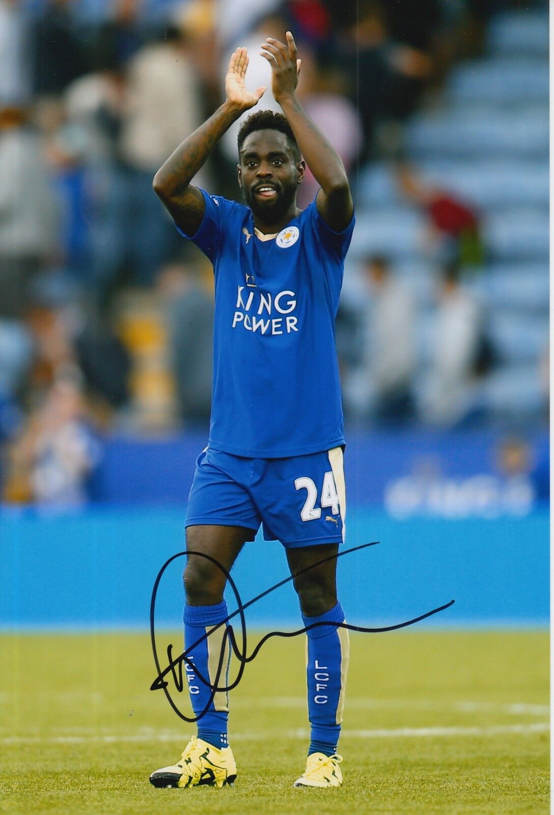 LEICESTER CITY HAND SIGNED NATHAN DYER 12X8 Photo Poster painting 1.