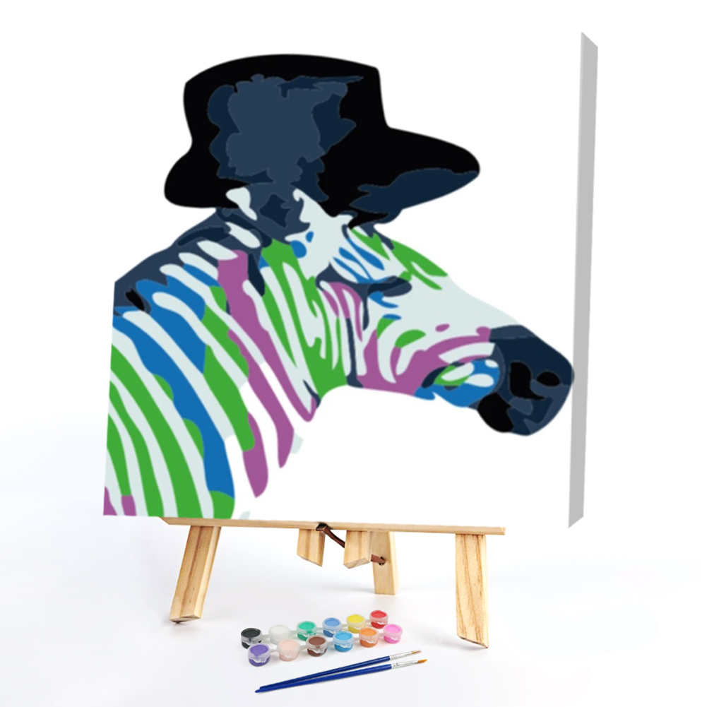 

20*20CM - Paint By Numbers - Zebra, 501 Original