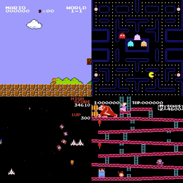 Case Cover for iPhone with 36 Classic Retro Games