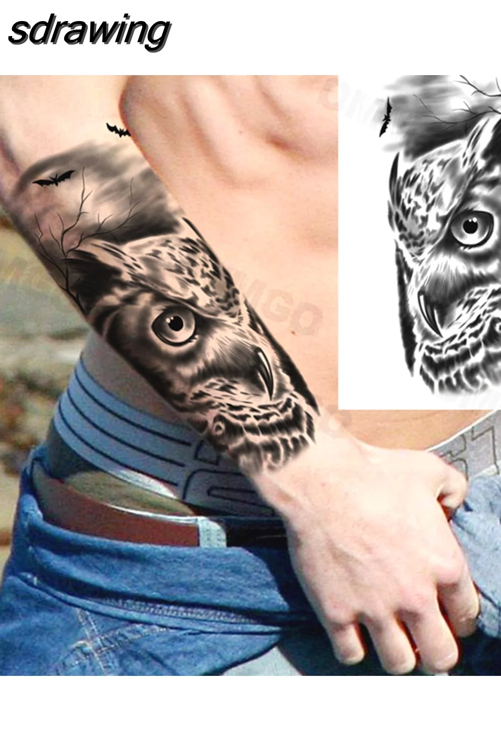 sdrawing Lion Rose Flower Temporary Tattoos For Women Adult Girl Compass Skull Fake Tattoo Arm Thigh Body Art Waterproof Tatoos