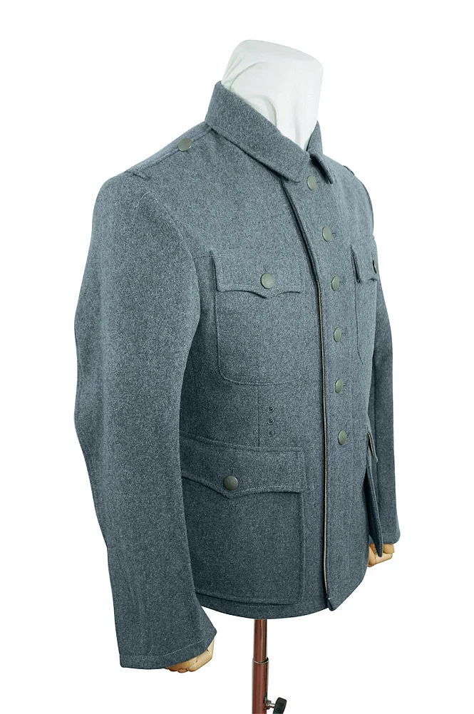   Wehrmacht German M1942 EM Italian Field Wool Tunic Feldbluse Blue Green Grey German-Uniform