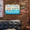 Welcome to our little piece of paradise - Vintage Metal Signs - 20*30cm/30*40cm - Garden