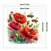 Poppy Flowers And Bees-11CT Stamped Cross Stitch 40*40cm/15.75*15.75in