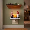 Resin Warm Glow Ghost Campfire Plug-in Night Light Wall Outlet