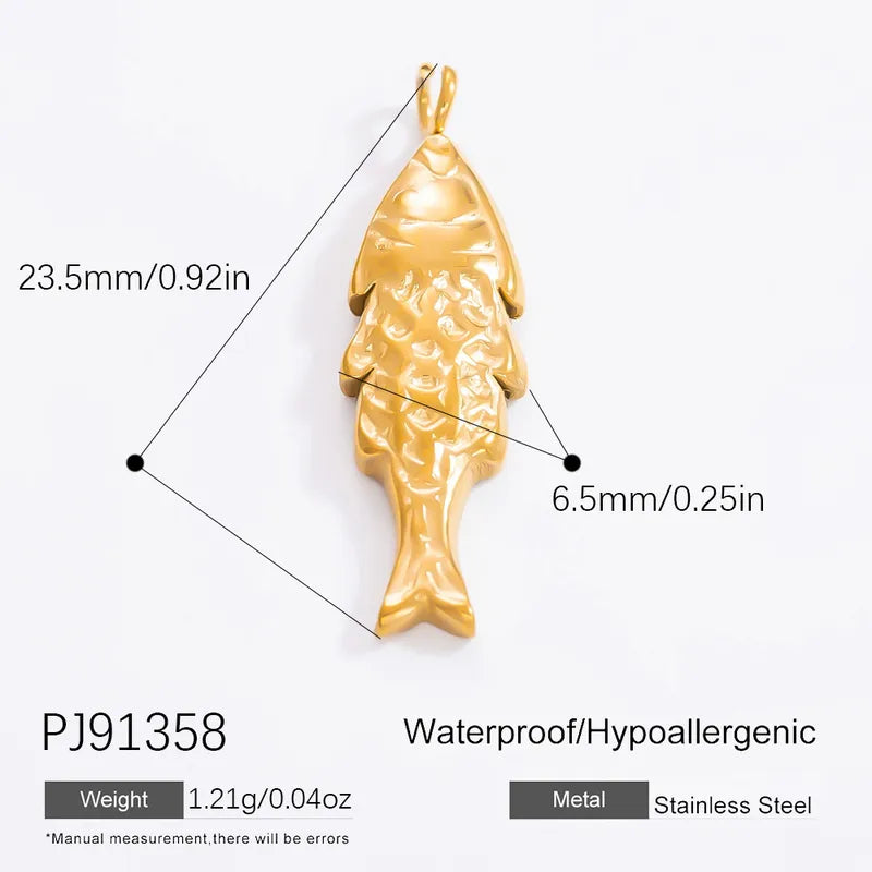 1 Piece 28.4*36.1mm 304 Stainless Steel Zircon 18K Gold Plated Starfish Crab Shell Polished Pendant Jewelry Accessories