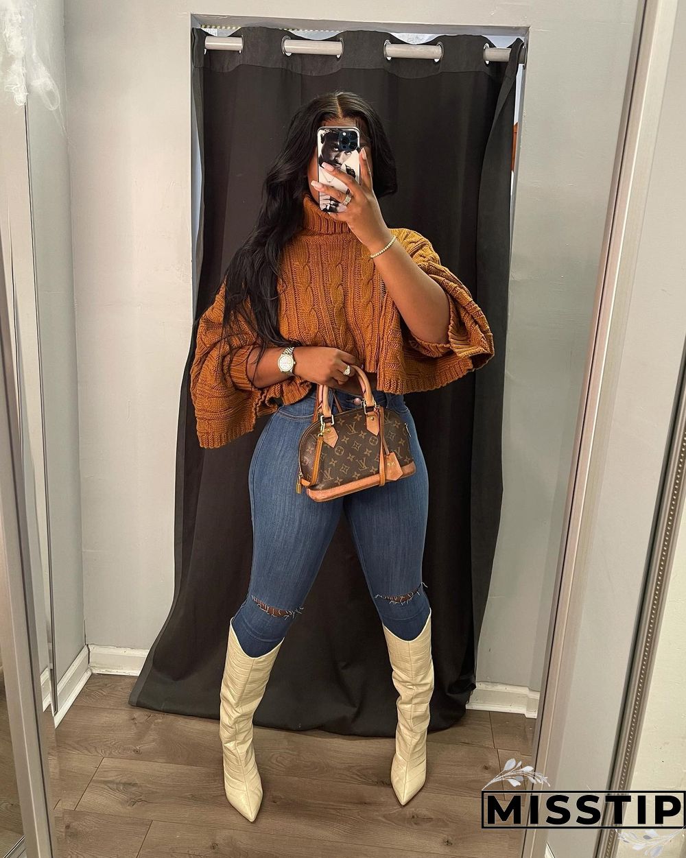 Winter Pullover Turtleneck Knitted Shawl Crop Sweaters