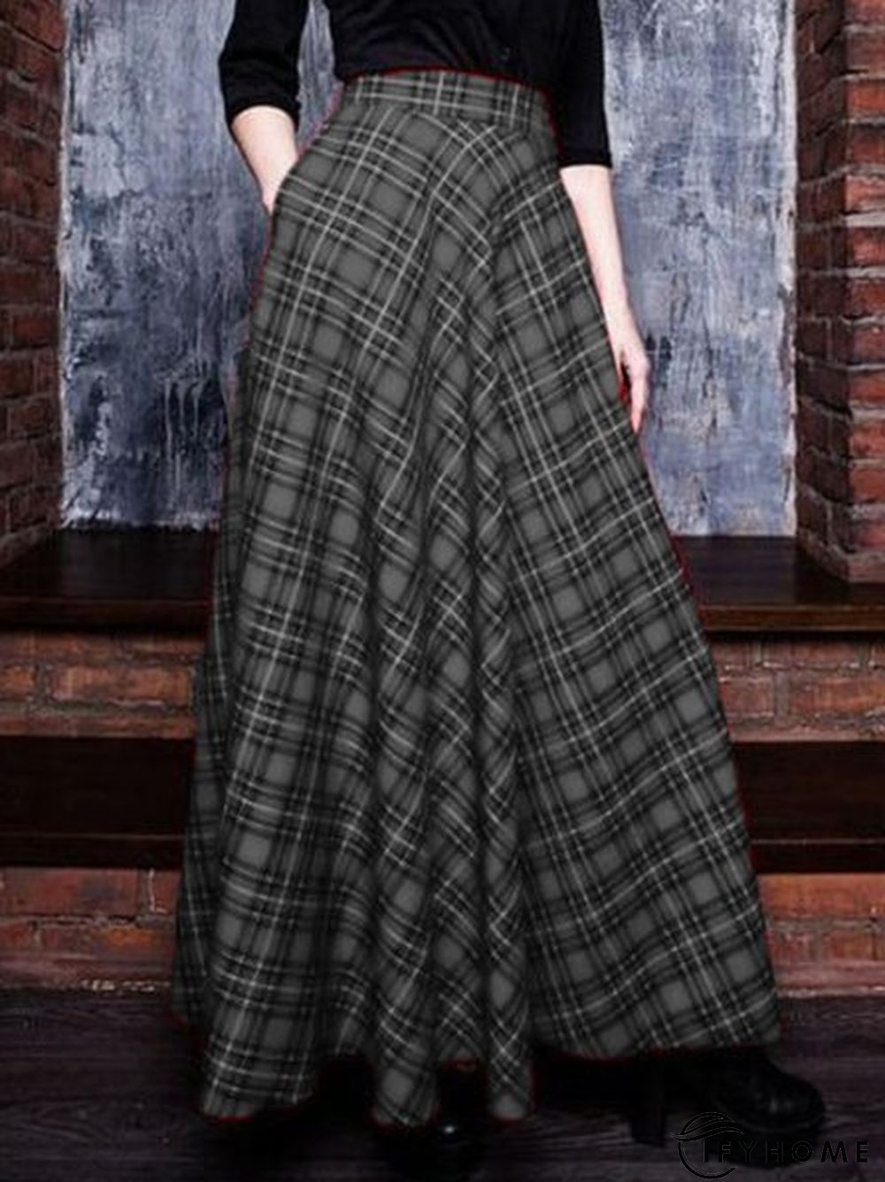 Vintage Checkered/plaid Skirt | IFYHOME