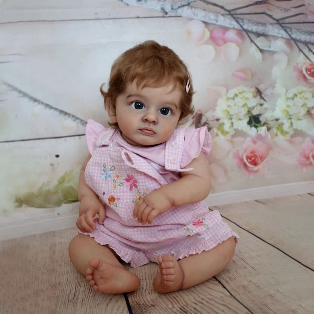 [Heartbeat💖 & Sound🔊] Handmade Baby Doll Girl Ewdiea 20'' Realistic Soft Silicone Vinyl Reborn Awake Toddler Baby Doll Set,Gift for Kids -Creativegiftss® - [product_tag] RSAJ-Creativegiftss®