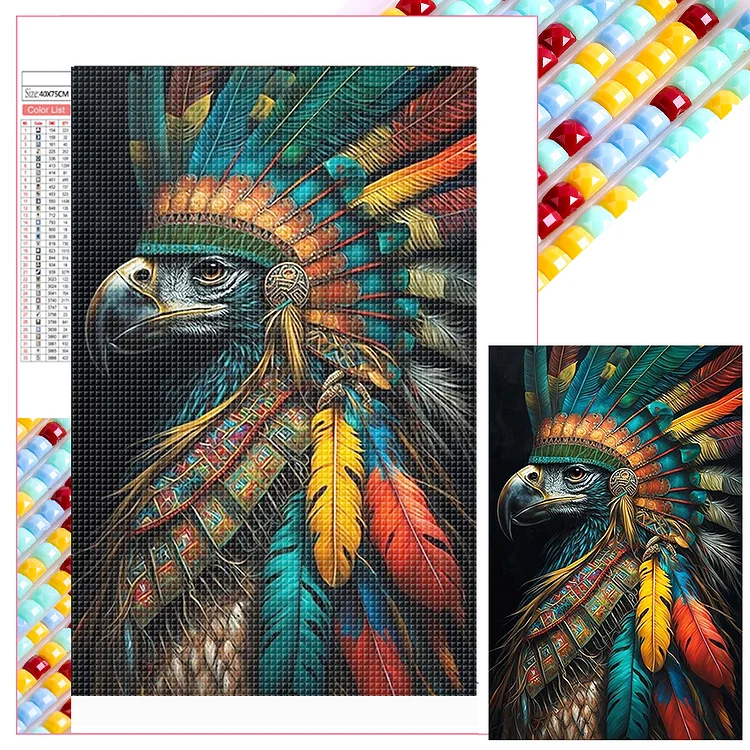 Full Square Diamond Painting - Siberian Eagle 45*70CM