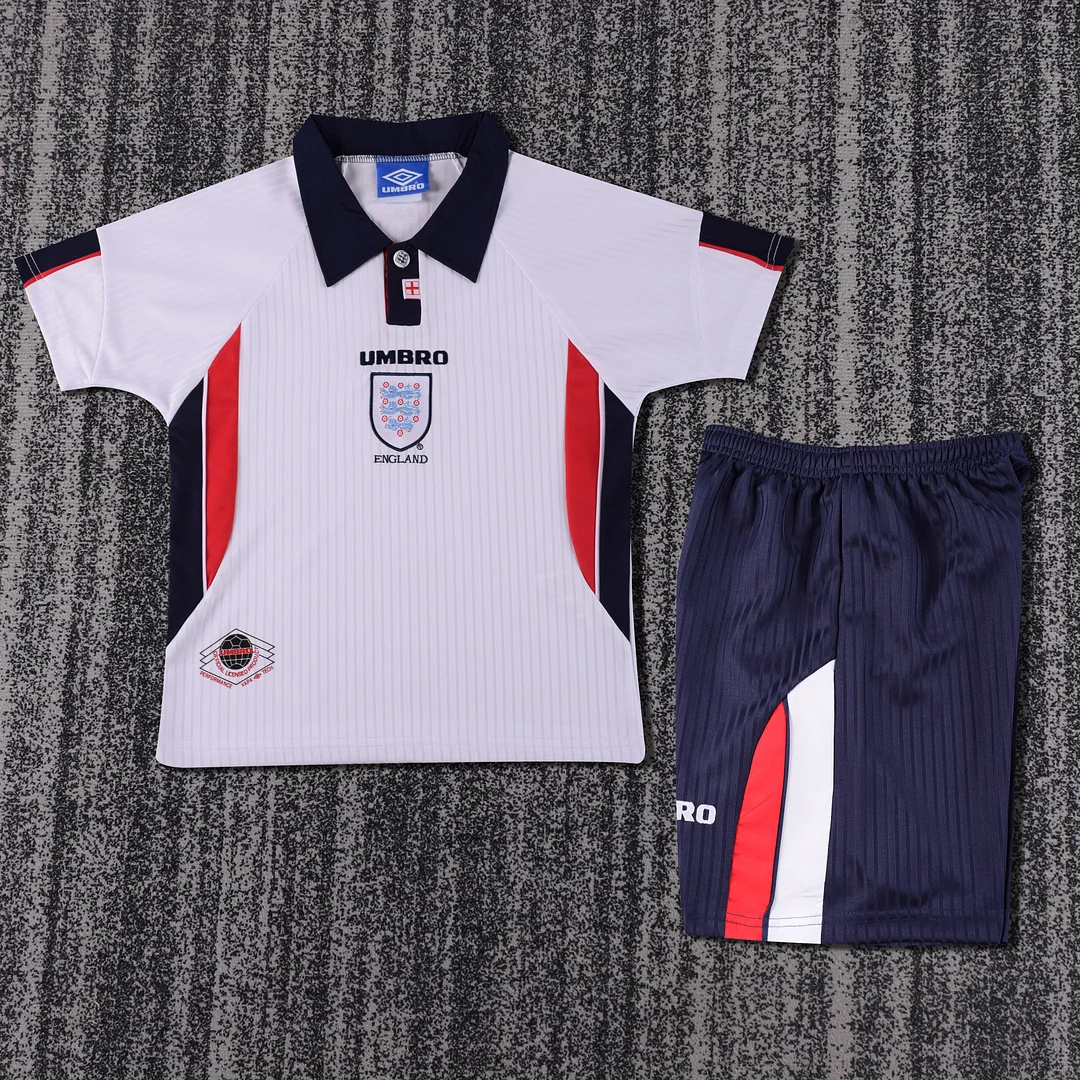 1998 Retro England Home Football Shirt Kids Size