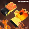 Rechargeable USB Fingerless Heated Gloves w/3 Heating Levels for Sports Skiing