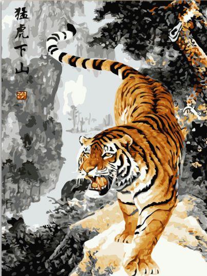 

Tigers Chinese Ink – Paint By Numbers - 40*50CM, 501 Original
