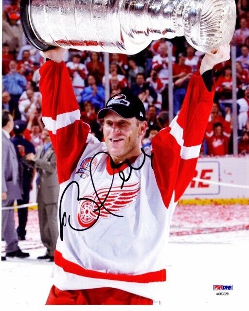 Brett Hull Signed - Autographed Detriot Red Wings 8x10 inch Photo Poster painting + PSA/DNA COA