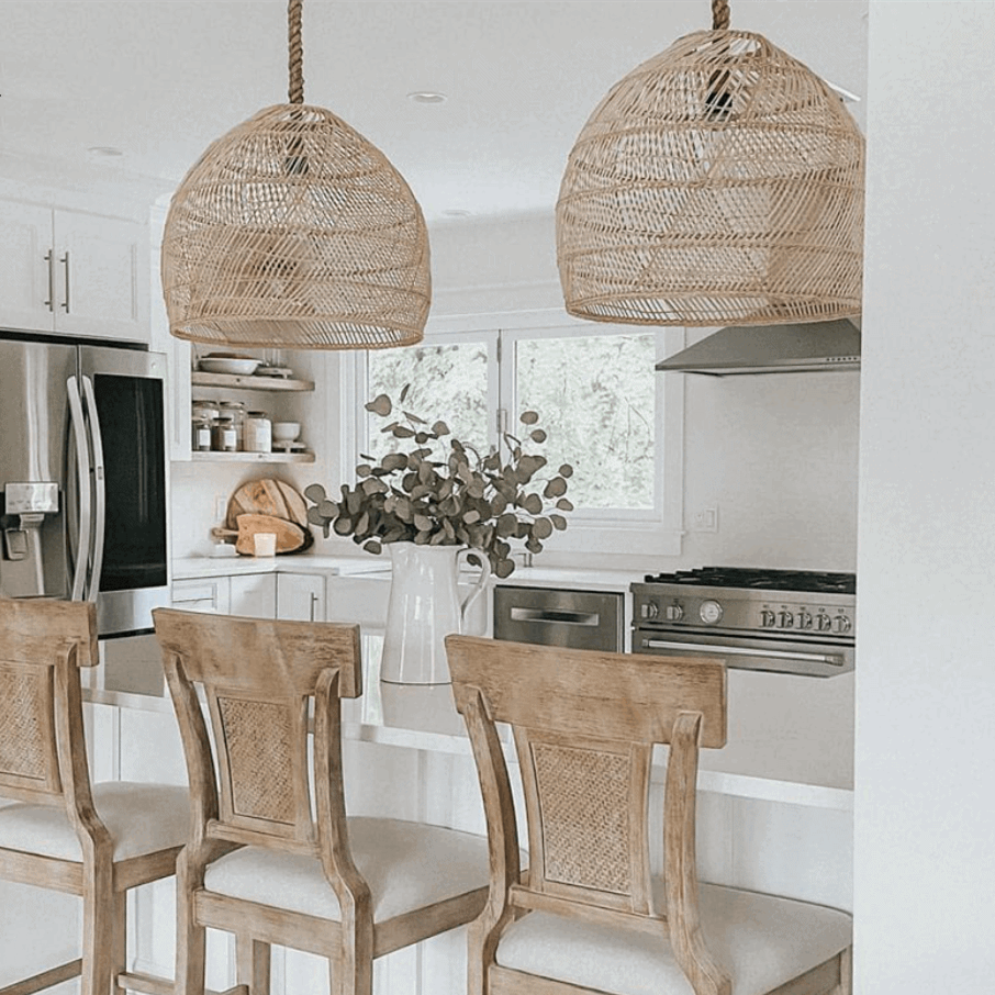 Nordic Rattan Hanging Light Shades Living Room Pendant Lamp Shade